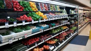 Refrigerated Supermarket Fresh Fruit and Vegetable aisle on the Gold Coast